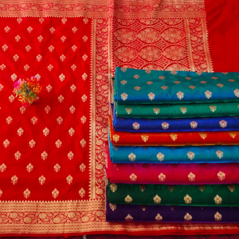Banarasi Silk Saree with Zari Border