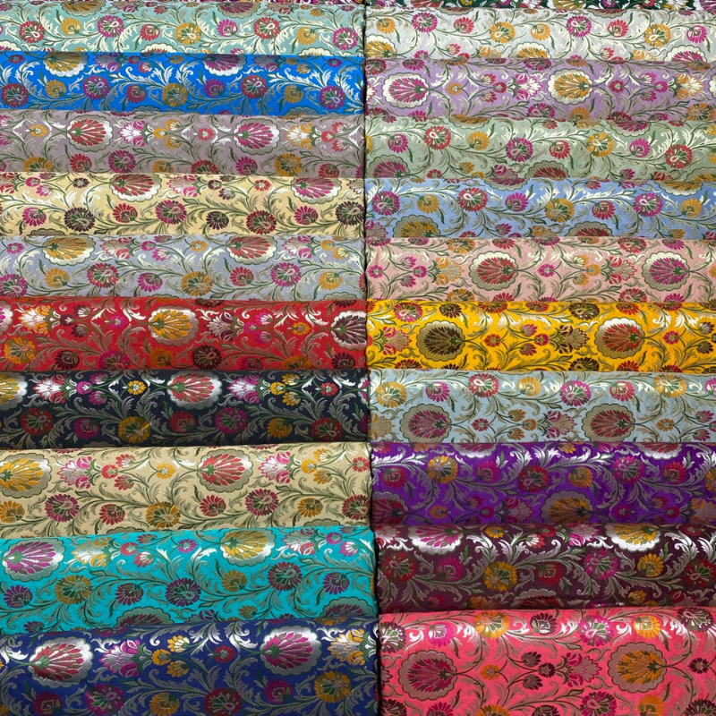 Multicolor Jacquard Weave Saree